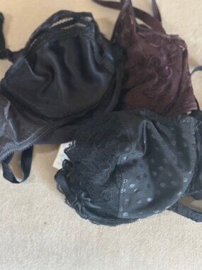 3 Designer Underwire Lace Bras
